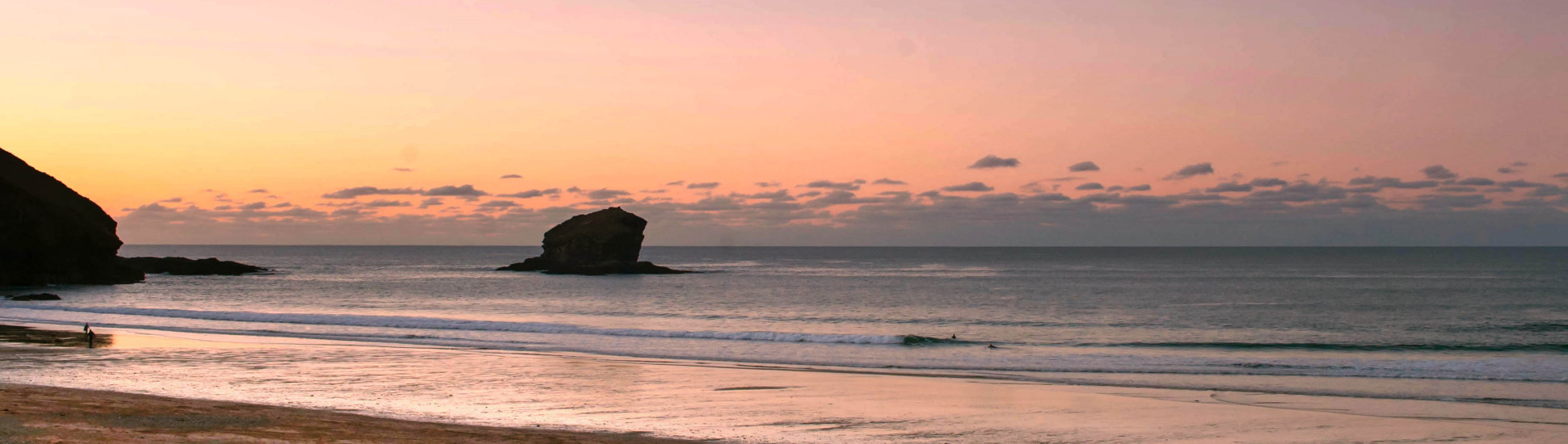 Dusk at Portreath beach