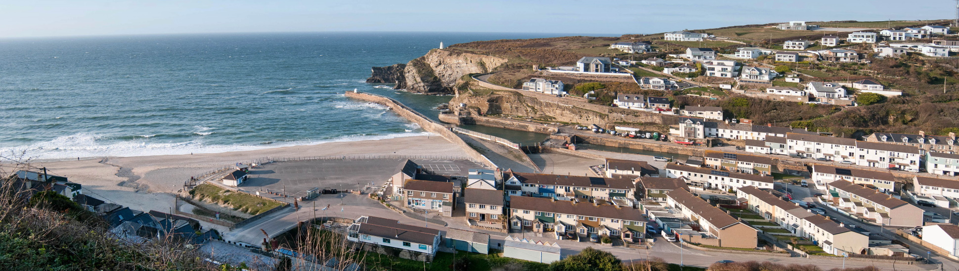 Portreath car park and harbour